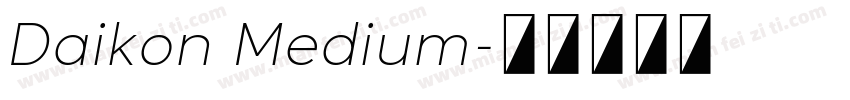 Daikon Medium字体转换